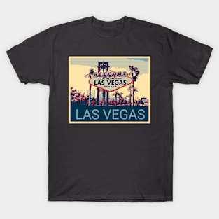 Las Vegas in Shepard Fairey style T-Shirt